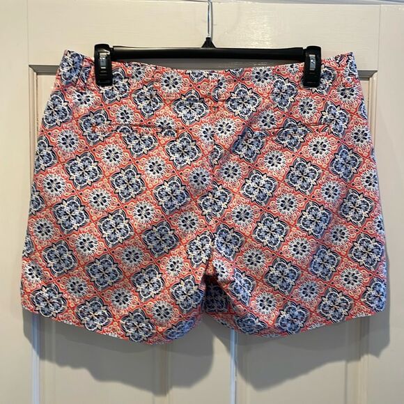 Lee Platinum Essential Chino Shorts Mid-Rise Orange Blue Tan Women’s Size 16 - Picture 3 of 7